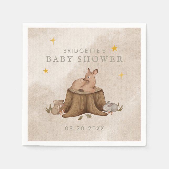 Einmal auf dem Woodland Storybook Serviette (Vorderseite)