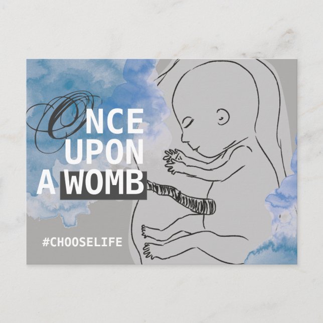 EINMAL AUF EINER FRAU #CHOOSELIFE POSTKARTE (Vorderseite)