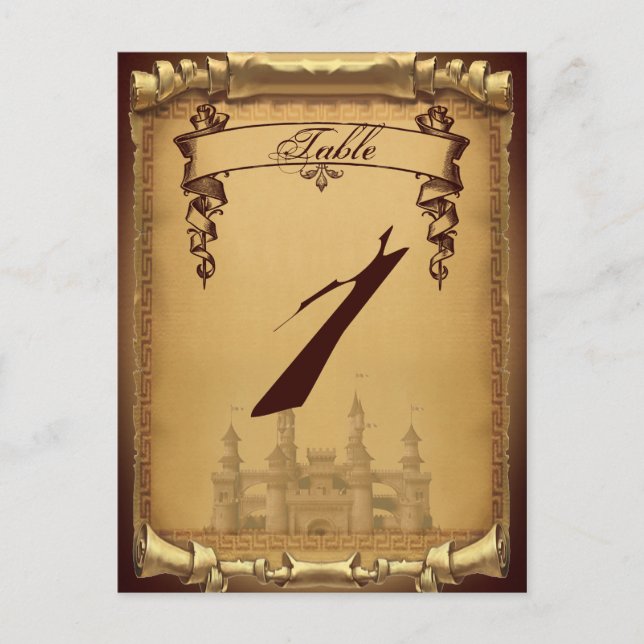 Einmal auf Hochzeitstag Tischnummer (Vorderseite)