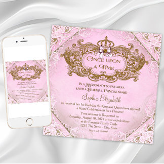 Einmal auf Prinzessin 1. Geburtstag Einladung