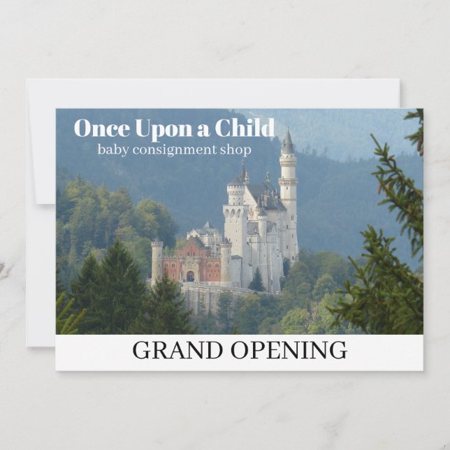 Einmal bei einer Kinderjunges Boutique Grand Openi Ankündigung (Vorderseite)