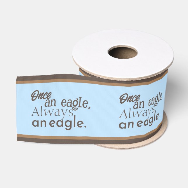 Einmal ein Adler, immer ein Adler. Brown Pastel Bl Ripsband (Spule)