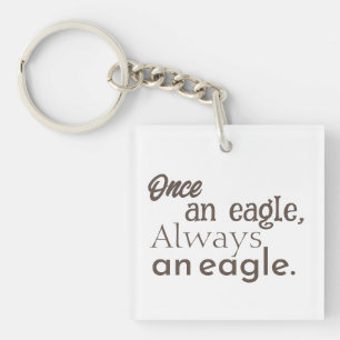 Einmal ein Adler, immer ein Adler. Dunkelbraun-Min Schlüsselanhänger