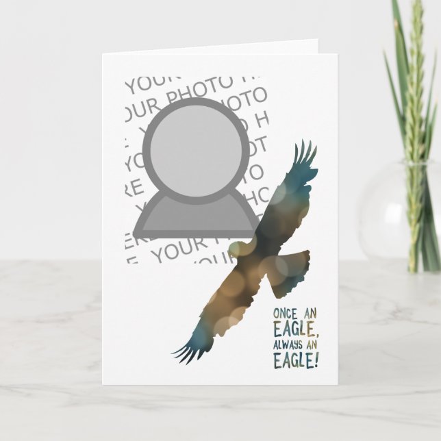 einmal ein Adler immer ein Adler-Foto Karte (Vorderseite)