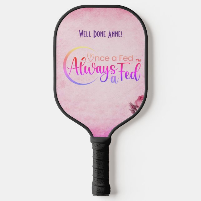 Einmal Gefüttert immer a Gefüttert Pickleball Schläger (Vorderseite)