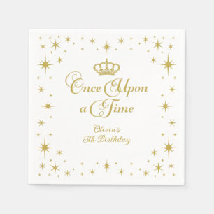 Einmal Gold Prinzessin zum Geburtstag Serviette