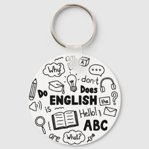Einmal im Leben Idiom Design Englischlernen Schlüsselanhänger