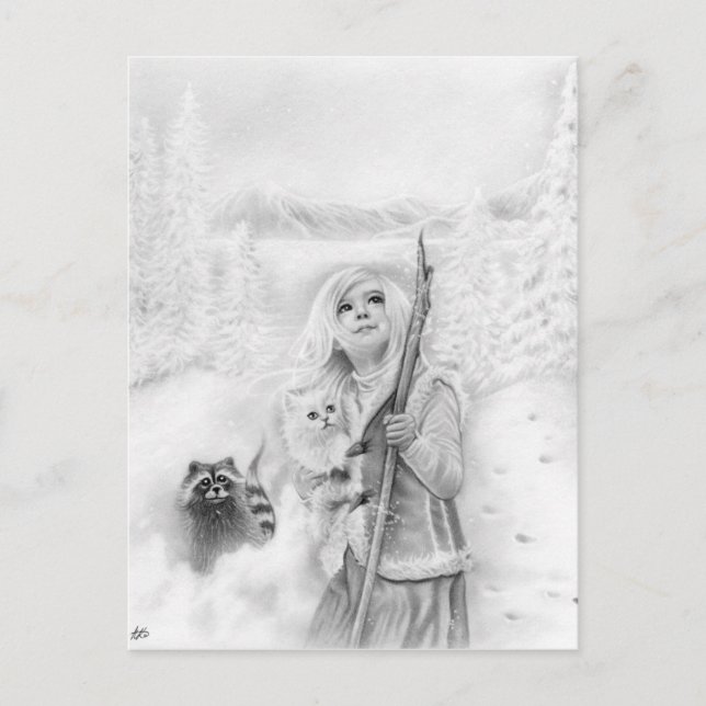 Einmal im Winter Postkarte (Vorderseite)