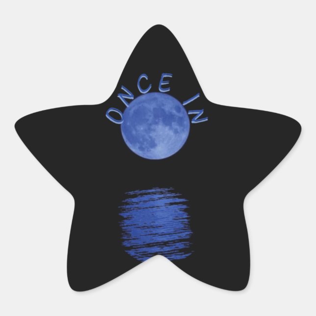 Einmal in blauem Mond Stern-Aufkleber (Vorderseite)