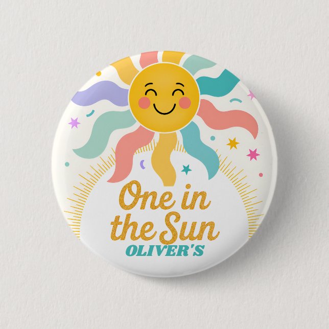 Einmal in der Sonne Party Favor Button (Vorderseite)