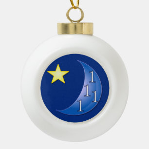 Einmal in einem blauen Mond Keramik Kugel-Ornament
