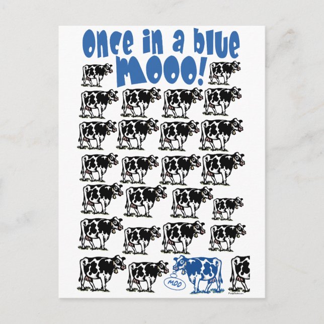 Einmal in einem blauen Moon Postkarte (Vorderseite)