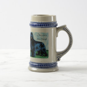 Einmal in einem blauen Newf Bier Stein Bierglas