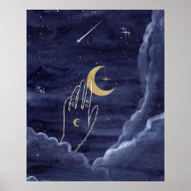 Einmal in einem Blue Moon Art Print