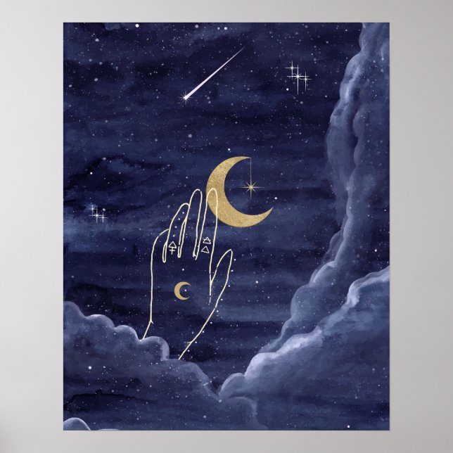 Einmal in einem Blue Moon Art Print Poster (Vorne)