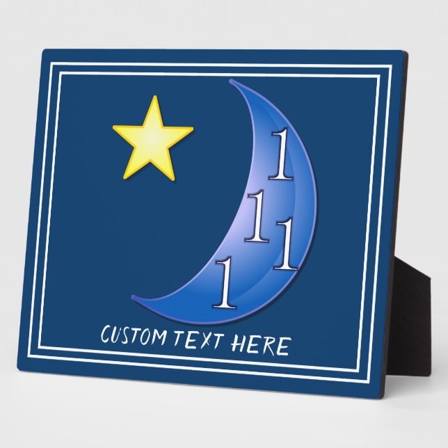 Einmal in einer Blauen Moon Plaque Fotoplatte (Seite)