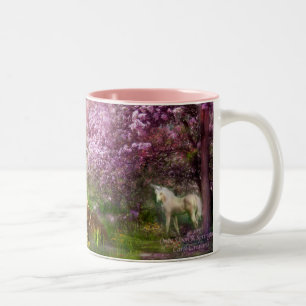 Einmal nach einer Frühjahr-Tasse Zweifarbige Tasse