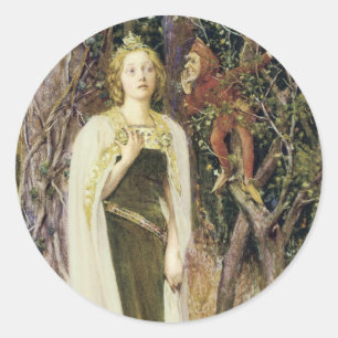 Einmal Runder Aufkleber