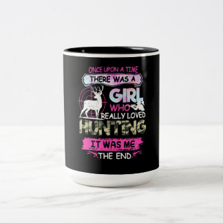 Einmal-Zeit Mädchen liebte Jagd Jäger Geschenk Zweifarbige Tasse