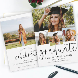 Einmalfoto-Modern Graduierung Einladung