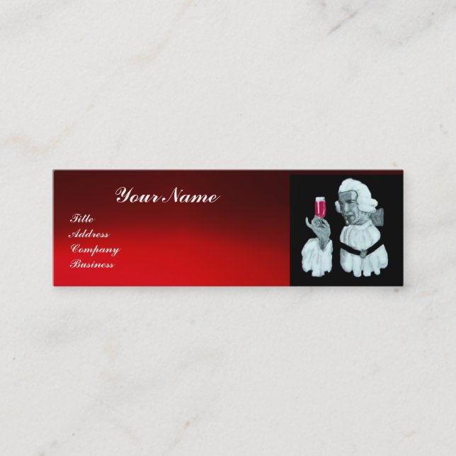EINMALIERTES PARTY, ROTES WAX SIEGEL, Pearl Mini Visitenkarte (Vorderseite)