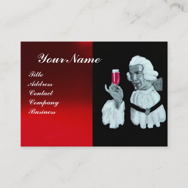 EINMALIERTES PARTY, ROTES WAX SIEGEL, Pearl Visitenkarte (Vorderseite)