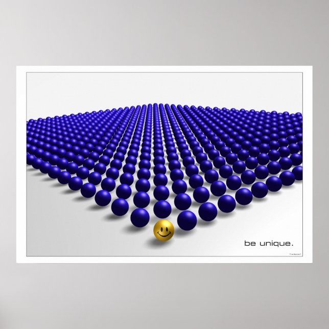 Einmalig sein (blau) poster (Vorne)