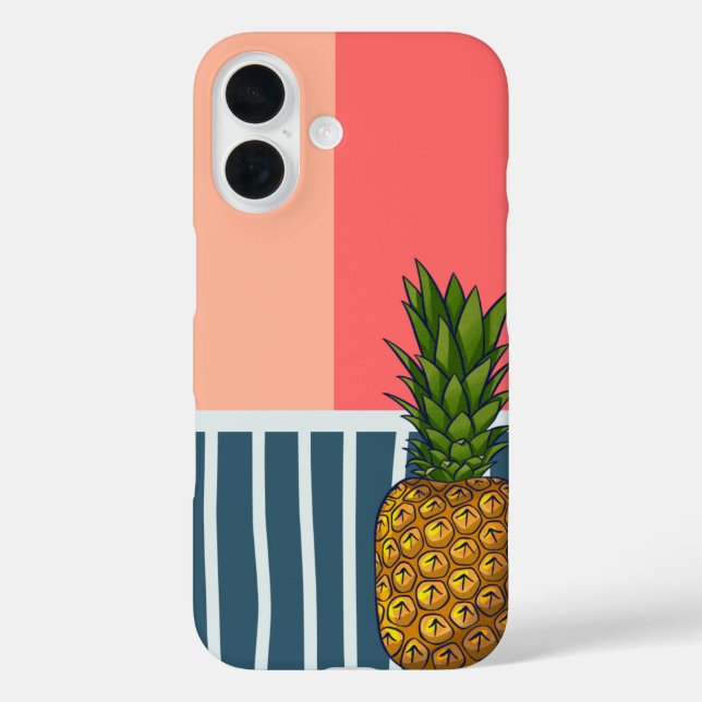 Einmalige Ananas-Dynamik iPhone 16 Hülle (Rückseite)
