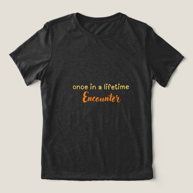 einmalige Begegnung Tri-Blend Shirt (Design Vorderseite)