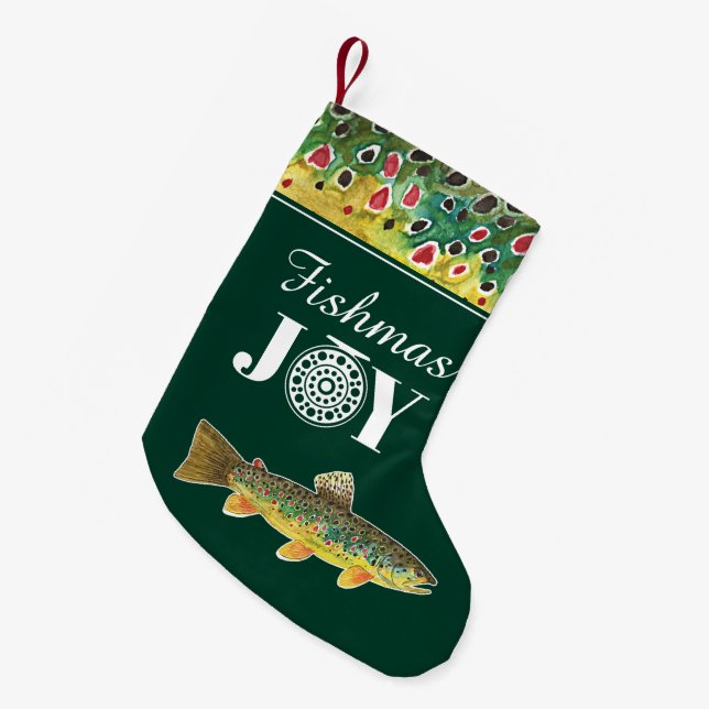 Einmalige Fliegenforelle Kleiner Weihnachtsstrumpf (Vorderansicht (hängend))
