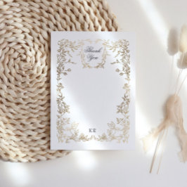 Einmalige Hochzeit des klassischen Wappen Dankeskarte