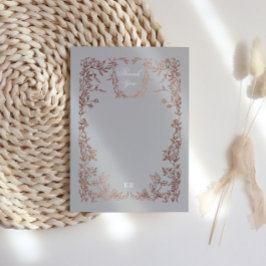 Einmalige Hochzeit des klassischen Wappen Dankeskarte