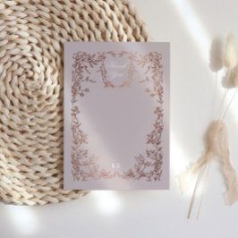 Einmalige Hochzeit des klassischen Wappen Dankeskarte