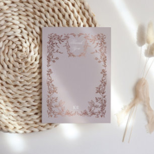 Einmalige Hochzeit des klassischen Wappen Dankeskarte