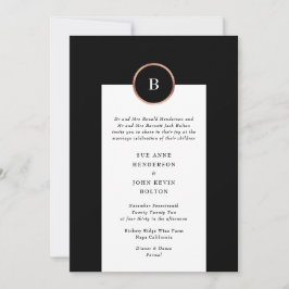 Einmalige Hochzeit mit dem Gold Foil Circle Einladung
