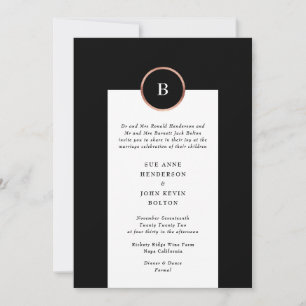 Einmalige Hochzeit mit dem Gold Foil Circle Einladung