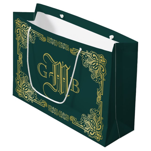 Einmalige Hochzeitsmonographie Große Geschenktüte (Vorderseite Schrägansicht)