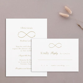 Einmalige Liebe-Monogram-Elegant-Hochzeit RSVP Karte