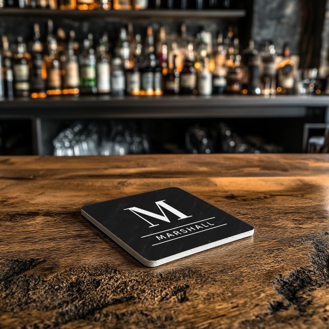 Einmalige Schwarz-Personalisiert-Familie Steinuntersetzer (Von Creator hochgeladen)