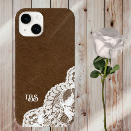 Einmalige Siebdruckmonogramm für Leder und Spitzen Case-Mate iPhone 14 Hülle