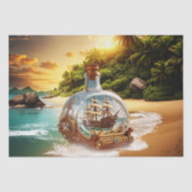 Einmalige und phantastische Flasche mit Schiff