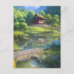 Einmaliges Haus am Fluss Postkarte