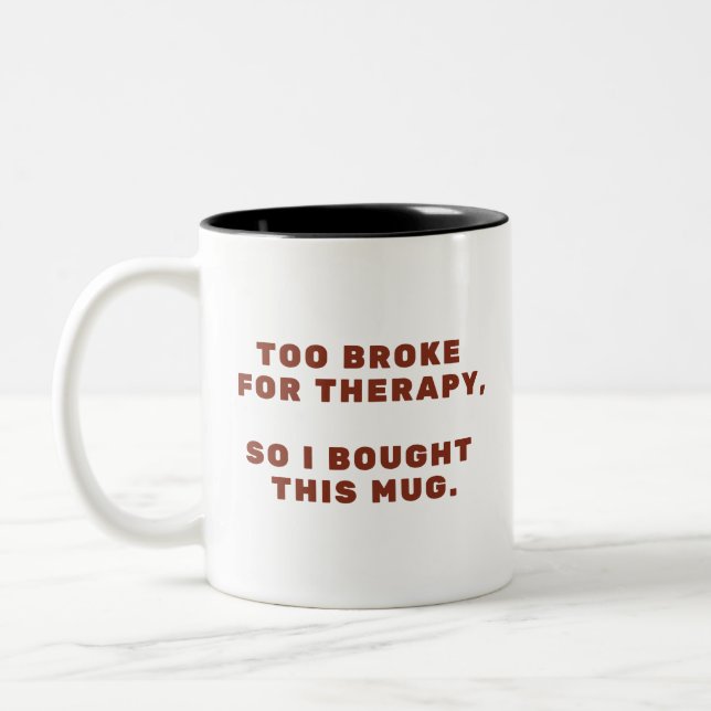 einmaliges Spaß-Geschenk für Mitarbeiter - sarkast Zweifarbige Tasse (Links)