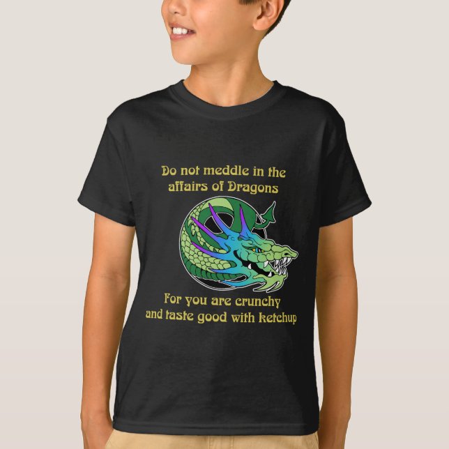 Einmischen Sie nicht sich in den Angelegenheiten T-Shirt (Vorderseite)