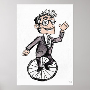 Einrad - Archivdruck Poster