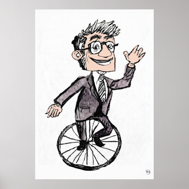 Einrad - Archivdruck Poster (Vorne)