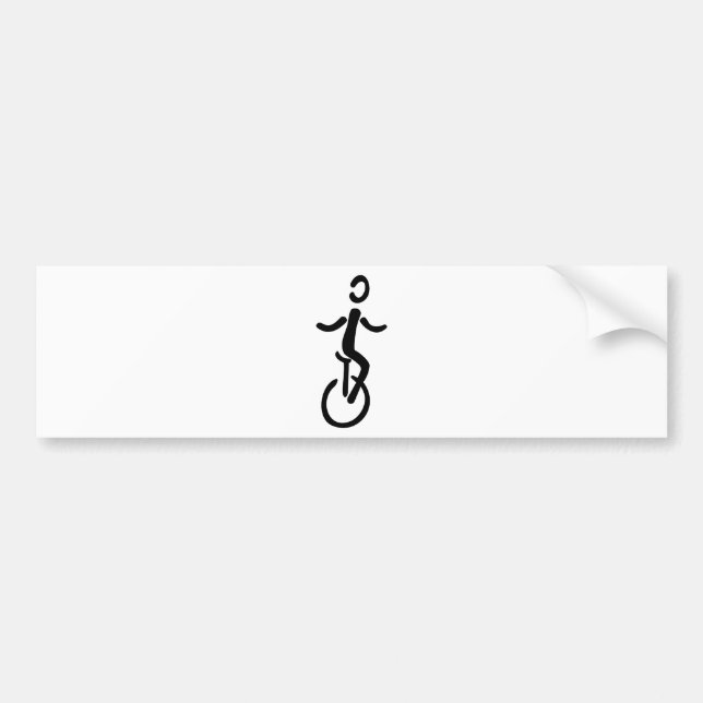 Einrad Autoaufkleber (Vorne)