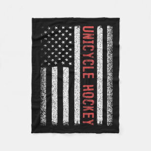 Einrad Hockey Amerikanische Flagge 4. Juli Frauen Fleecedecke