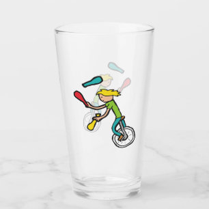 Einrad Jongleur Glas