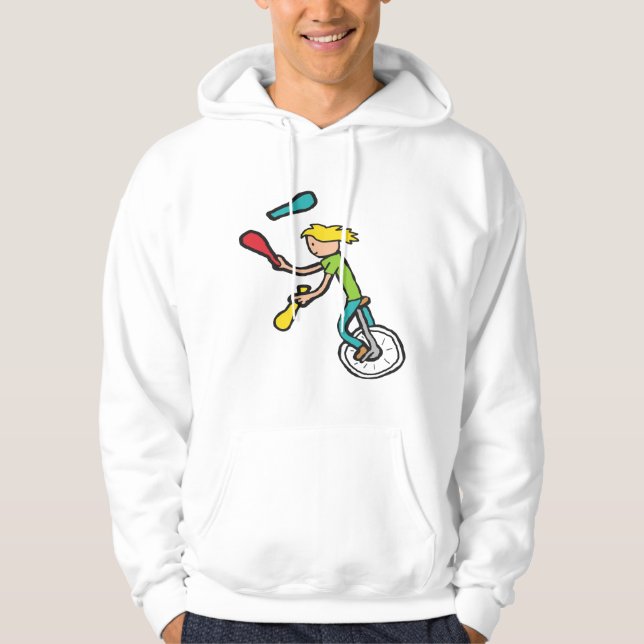 Einrad Jongleur Hoodie (Vorderseite)